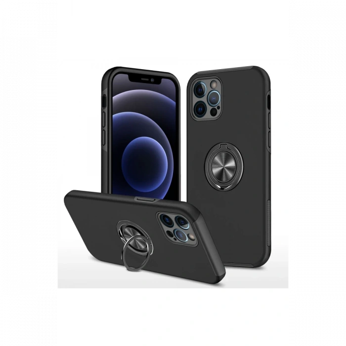 Newface iPhone 12 Pro Max Kılıf Elit Yüzüklü Kapak