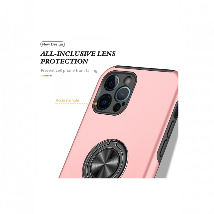Newface iPhone 12 Pro Max Kılıf Elit Yüzüklü Kapak