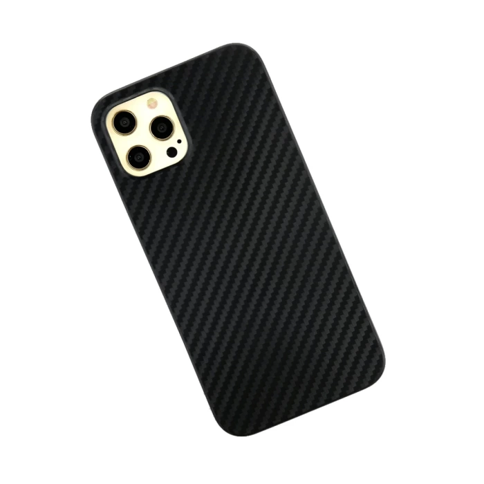 Newface iPhone 12 Pro Max Kılıf Karbon PP Silikon