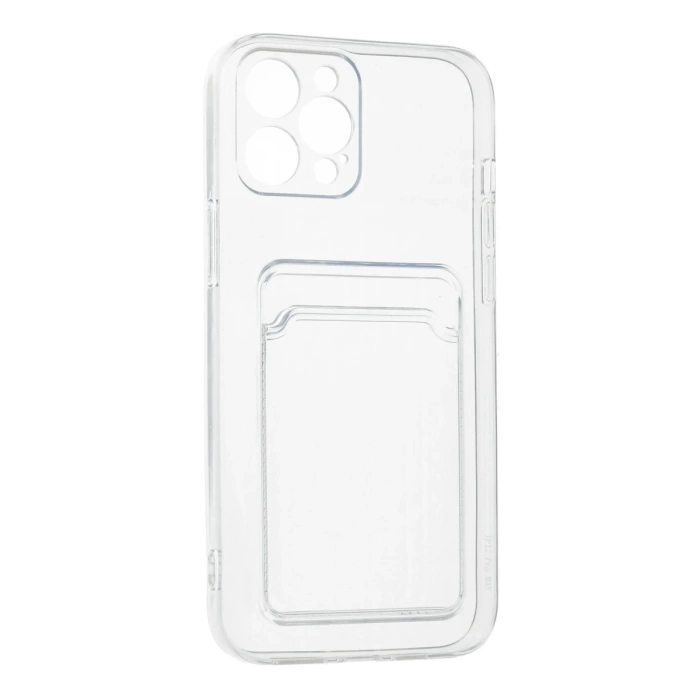 Newface iPhone 12 Pro Max Kılıf Kart Şeffaf Silikon - Şeffaf