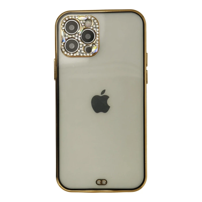 Newface iPhone 12 Pro Max Kılıf Liva Taşlı Silikon