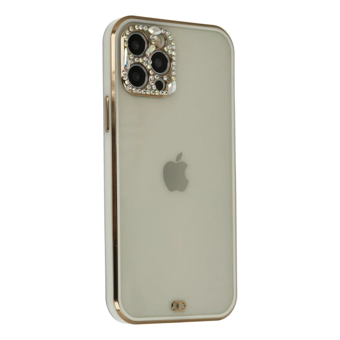 Newface iPhone 12 Pro Max Kılıf Liva Taşlı Silikon