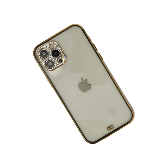 Newface iPhone 12 Pro Max Kılıf Liva Taşlı Silikon