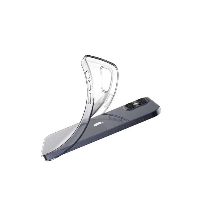 Newface iPhone 12 Pro Max Kılıf Lüx Şeffaf Silikon