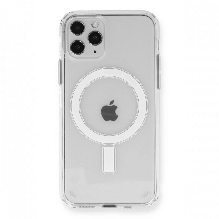iPhone 12 Pro Max Kılıf Magneticsafe Şeffaf Silikon - Şeffaf