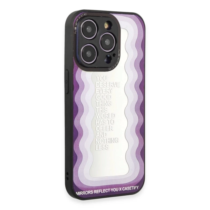 Newface iPhone 12 Pro Max Kılıf Mirror Desenli Kapak