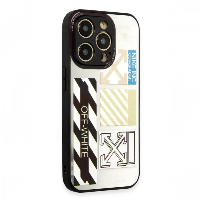 Newface iPhone 12 Pro Max Kılıf Mirror Desenli Kapak