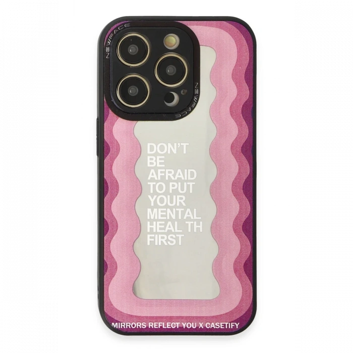 Newface iPhone 12 Pro Max Kılıf Mirror Desenli Kapak