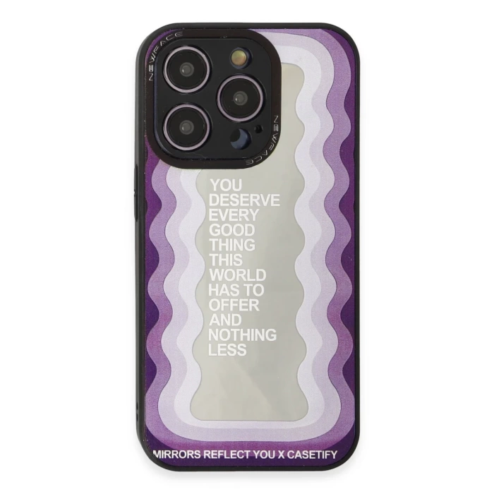Newface iPhone 12 Pro Max Kılıf Mirror Desenli Kapak