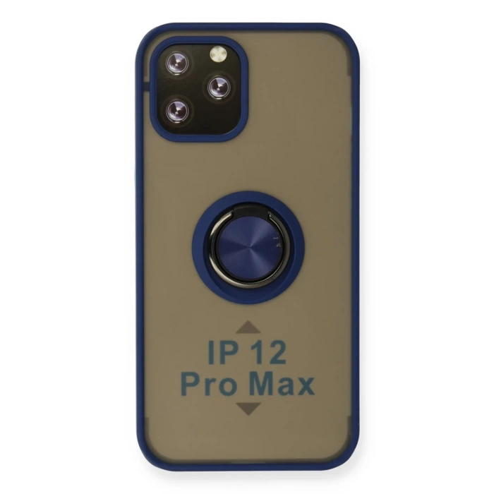 Newface iPhone 12 Pro Max Kılıf Montreal Yüzüklü Silikon Kapak