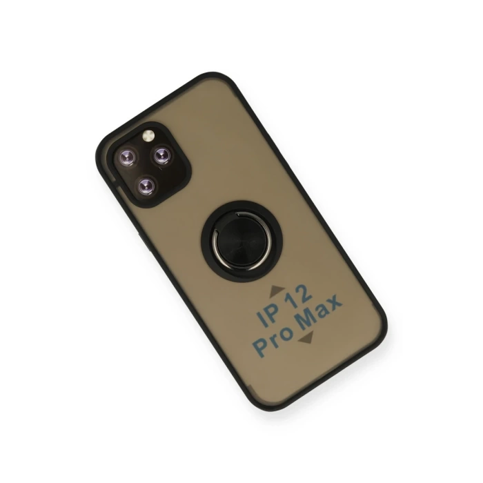 Newface iPhone 12 Pro Max Kılıf Montreal Yüzüklü Silikon Kapak
