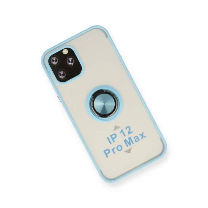 Newface iPhone 12 Pro Max Kılıf Montreal Yüzüklü Silikon Kapak