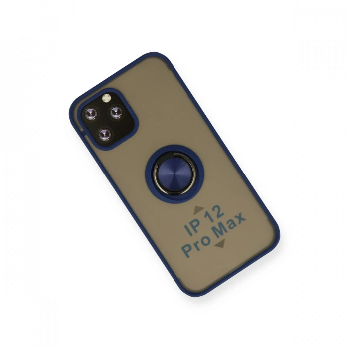 Newface iPhone 12 Pro Max Kılıf Montreal Yüzüklü Silikon Kapak