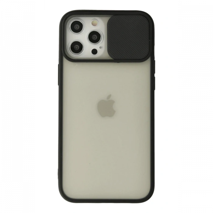 Newface iPhone 12 Pro Max Kılıf Palm Buzlu Kamera Sürgülü Silikon