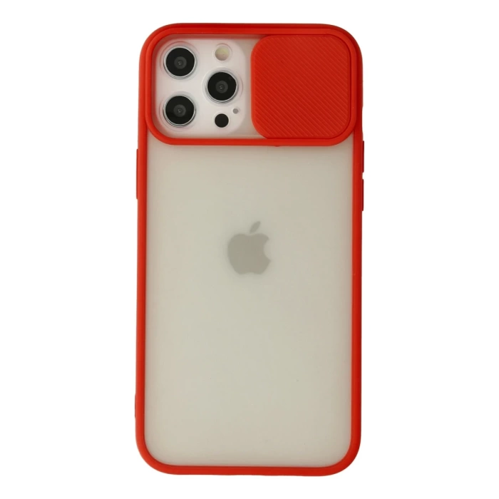 Newface iPhone 12 Pro Max Kılıf Palm Buzlu Kamera Sürgülü Silikon