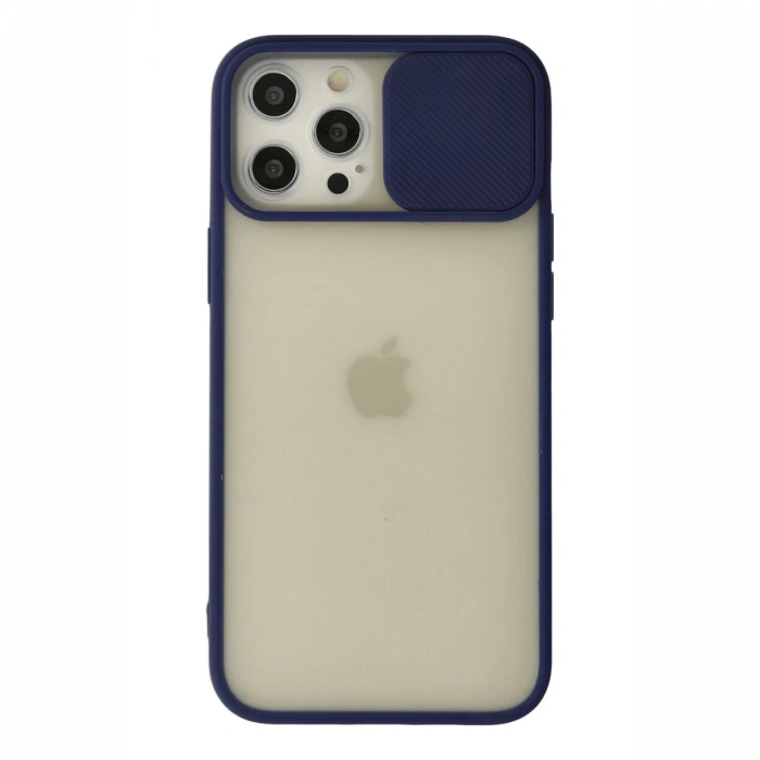 Newface iPhone 12 Pro Max Kılıf Palm Buzlu Kamera Sürgülü Silikon