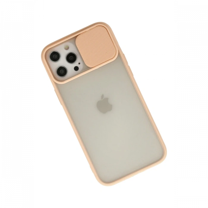 Newface iPhone 12 Pro Max Kılıf Palm Buzlu Kamera Sürgülü Silikon
