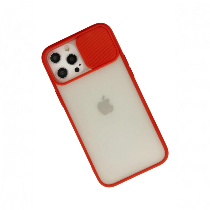 Newface iPhone 12 Pro Max Kılıf Palm Buzlu Kamera Sürgülü Silikon