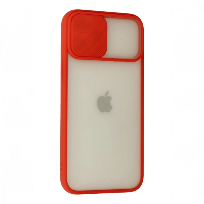 Newface iPhone 12 Pro Max Kılıf Palm Buzlu Kamera Sürgülü Silikon