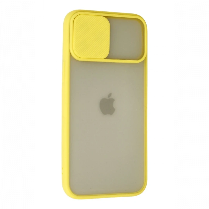 Newface iPhone 12 Pro Max Kılıf Palm Buzlu Kamera Sürgülü Silikon