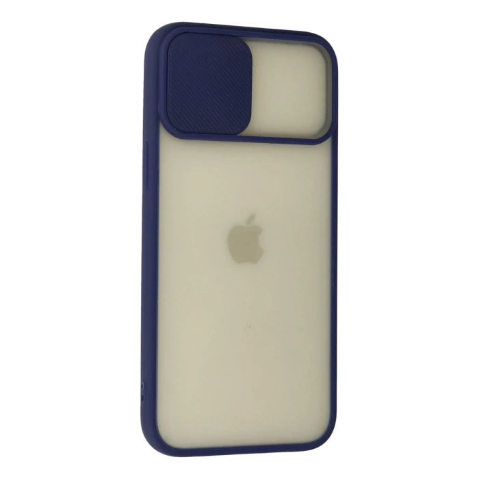 Newface iPhone 12 Pro Max Kılıf Palm Buzlu Kamera Sürgülü Silikon