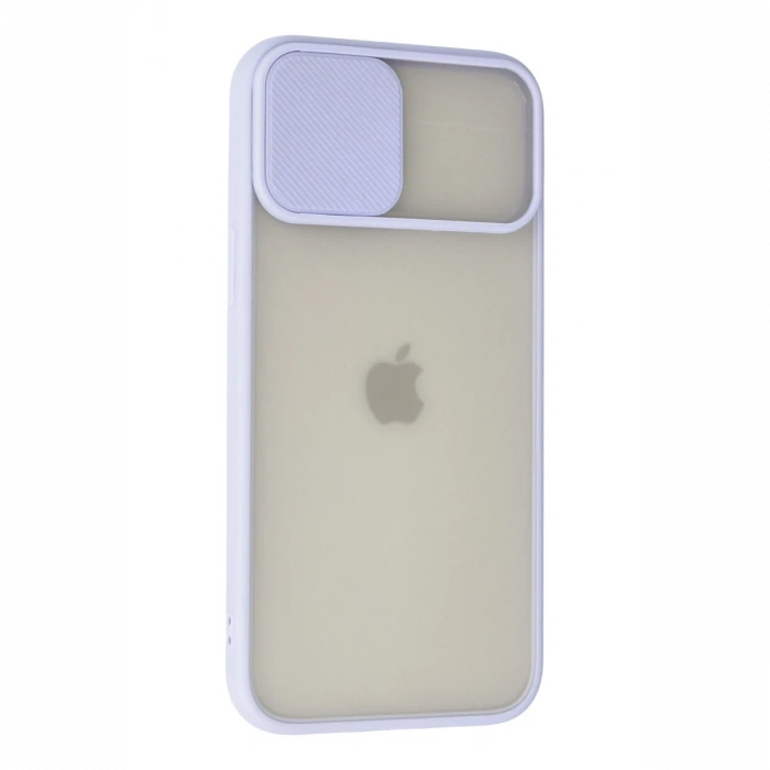 Newface iPhone 12 Pro Max Kılıf Palm Buzlu Kamera Sürgülü Silikon