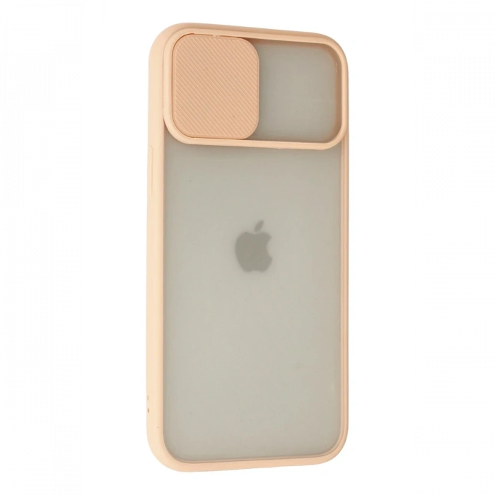 Newface iPhone 12 Pro Max Kılıf Palm Buzlu Kamera Sürgülü Silikon