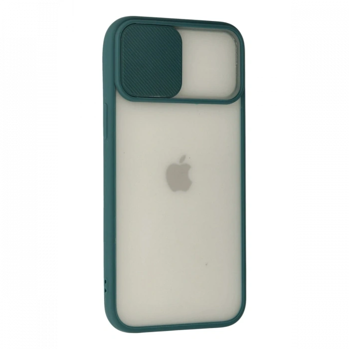 Newface iPhone 12 Pro Max Kılıf Palm Buzlu Kamera Sürgülü Silikon