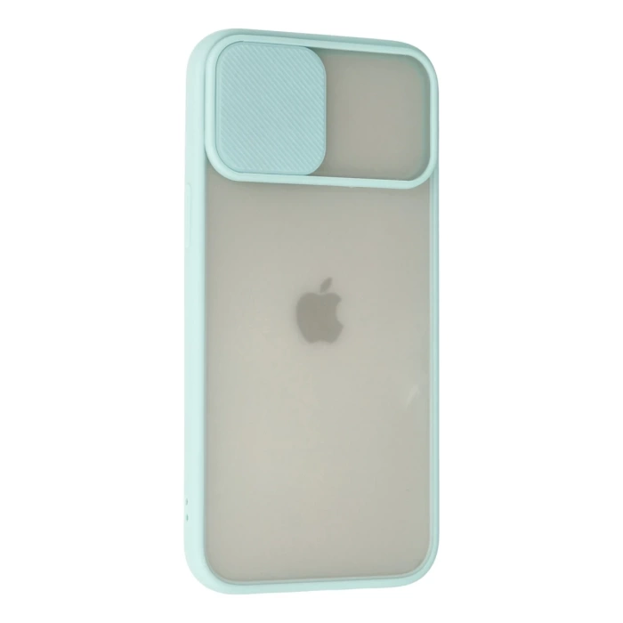 Newface iPhone 12 Pro Max Kılıf Palm Buzlu Kamera Sürgülü Silikon