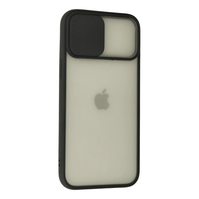 Newface iPhone 12 Pro Max Kılıf Palm Buzlu Kamera Sürgülü Silikon