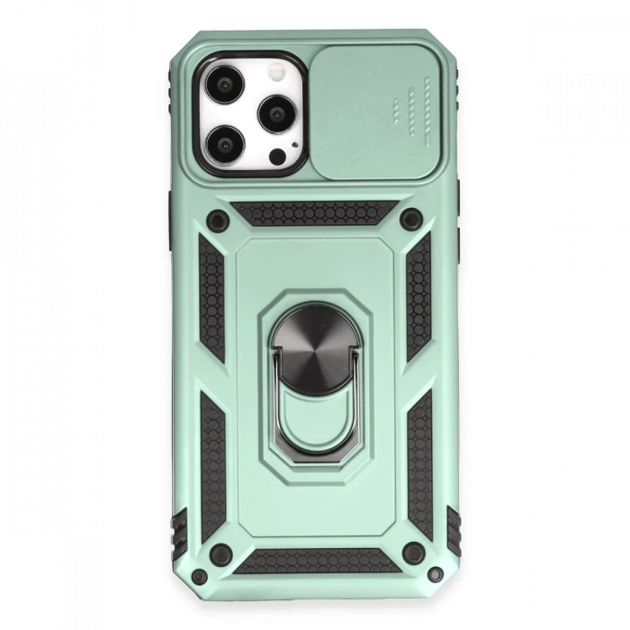Newface iPhone 12 Pro Max Kılıf Pars Lens Yüzüklü Silikon