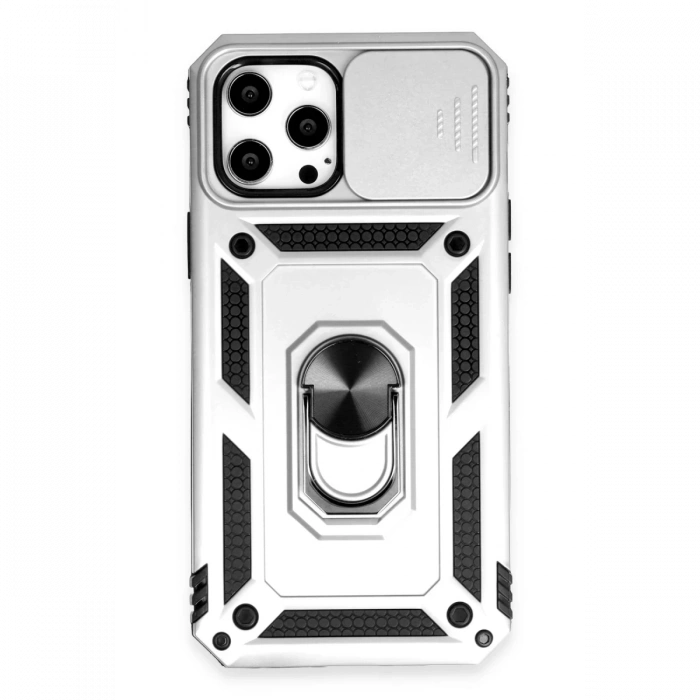 Newface iPhone 12 Pro Max Kılıf Pars Lens Yüzüklü Silikon