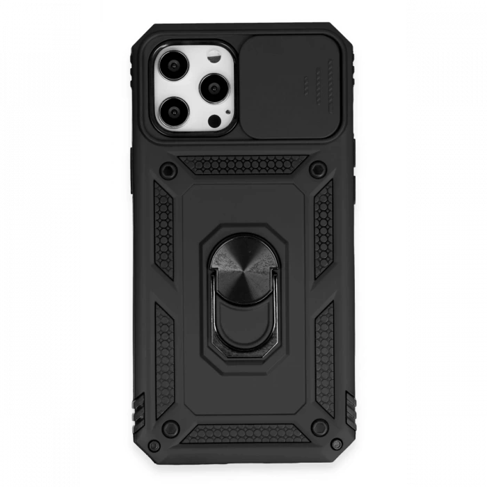 Newface iPhone 12 Pro Max Kılıf Pars Lens Yüzüklü Silikon