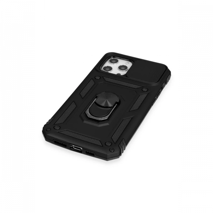Newface iPhone 12 Pro Max Kılıf Pars Lens Yüzüklü Silikon