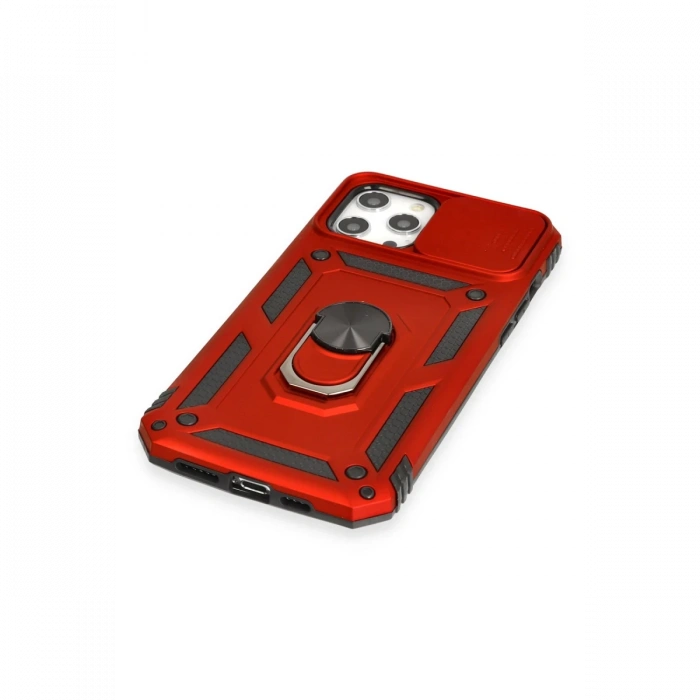 Newface iPhone 12 Pro Max Kılıf Pars Lens Yüzüklü Silikon