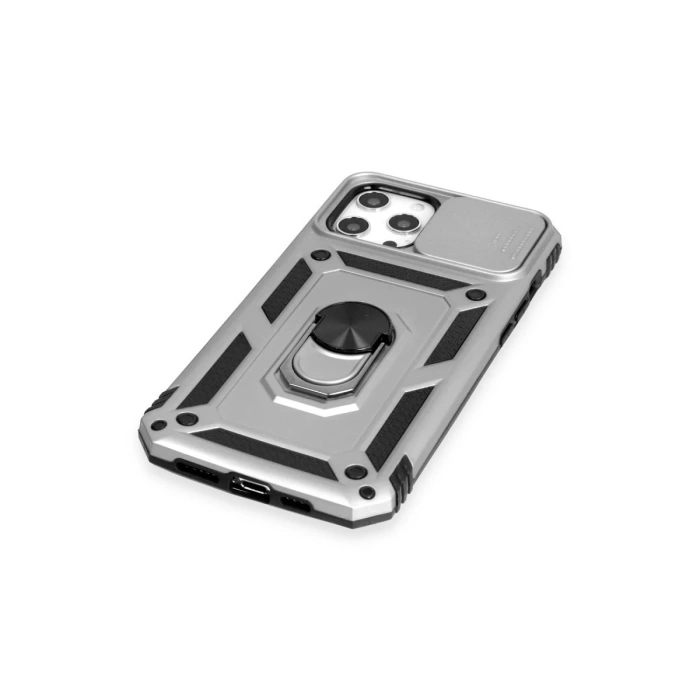 Newface iPhone 12 Pro Max Kılıf Pars Lens Yüzüklü Silikon