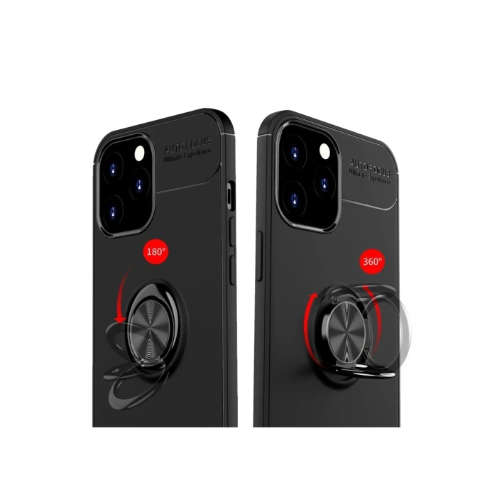 Newface iPhone 12 Pro Max Kılıf Range Yüzüklü Silikon