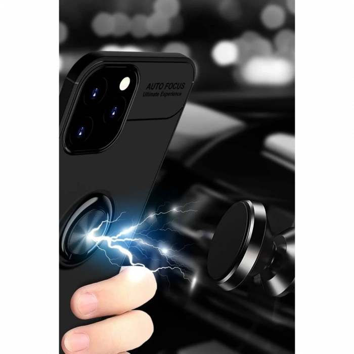 Newface iPhone 12 Pro Max Kılıf Range Yüzüklü Silikon