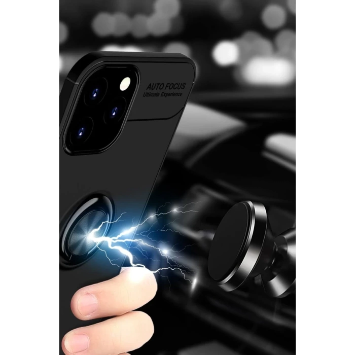 Newface iPhone 12 Pro Max Kılıf Range Yüzüklü Silikon