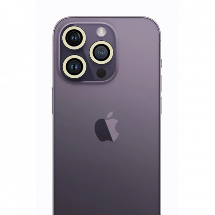 Newface iPhone 12 Pro Max Neon Fosforlu Kamera Lens - Beyaz