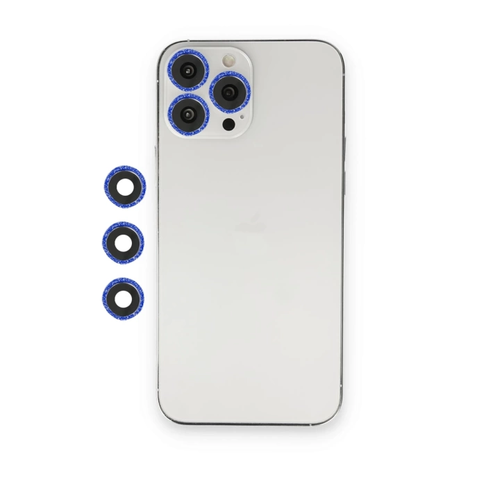 Newface iPhone 12 Pro Max Shine Kamera Lens - Lacivert