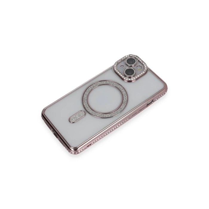 Newface iPhone 13 Kılıf Joke Simli Magneticsafe Kılıf - Pembe