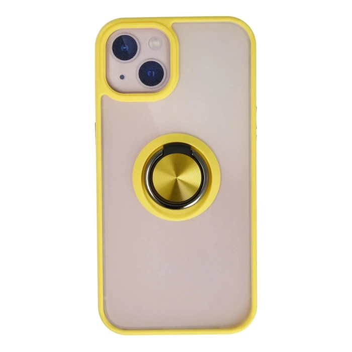 Newface iPhone 13 Kılıf Montreal Yüzüklü Silikon Kapak