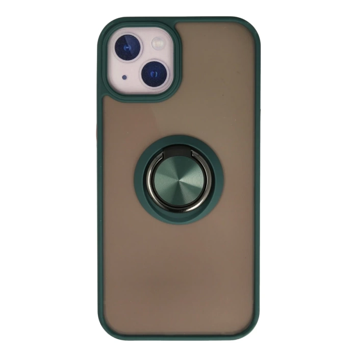 Newface iPhone 13 Kılıf Montreal Yüzüklü Silikon Kapak