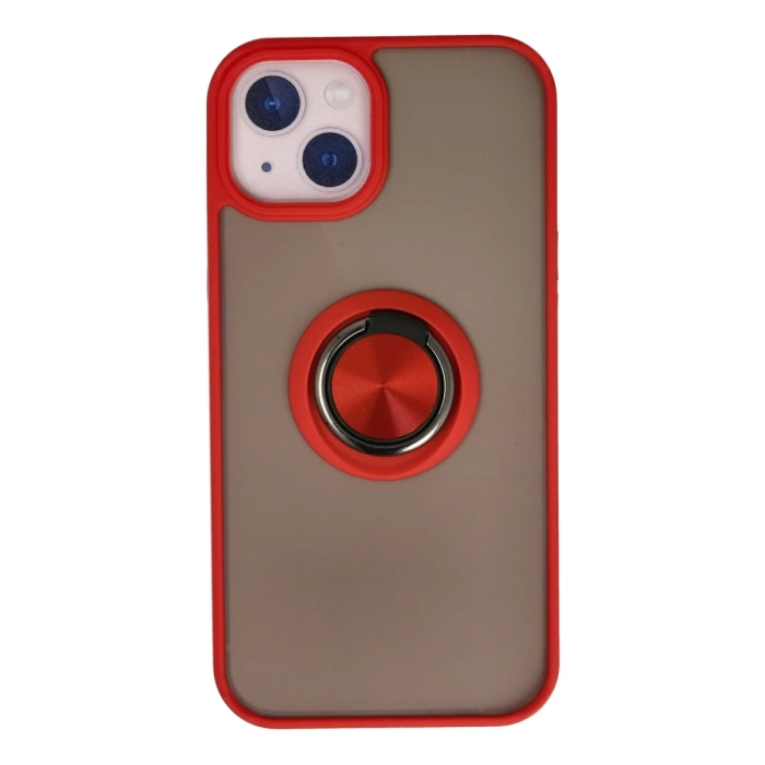 Newface iPhone 13 Kılıf Montreal Yüzüklü Silikon Kapak