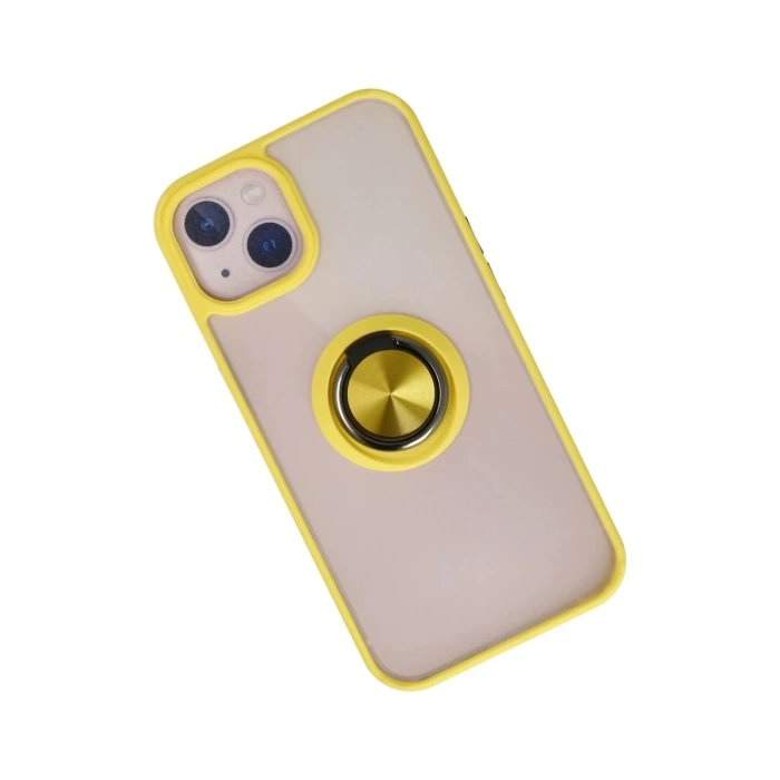 Newface iPhone 13 Kılıf Montreal Yüzüklü Silikon Kapak