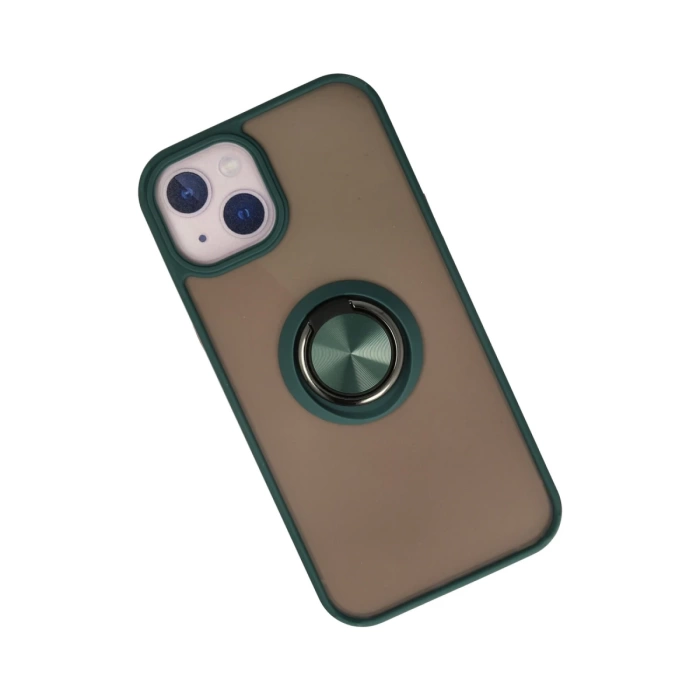 Newface iPhone 13 Kılıf Montreal Yüzüklü Silikon Kapak
