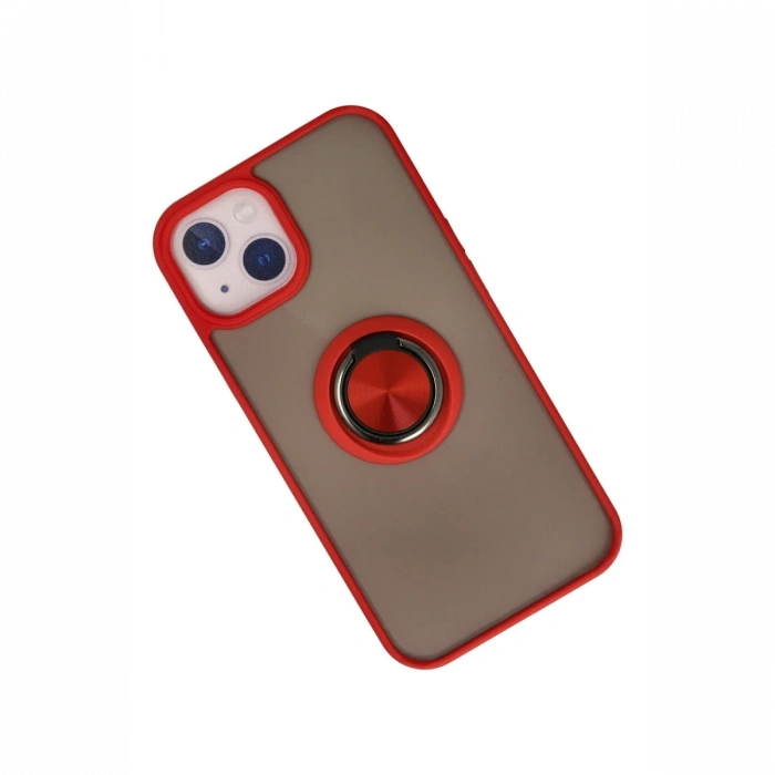 Newface iPhone 13 Kılıf Montreal Yüzüklü Silikon Kapak