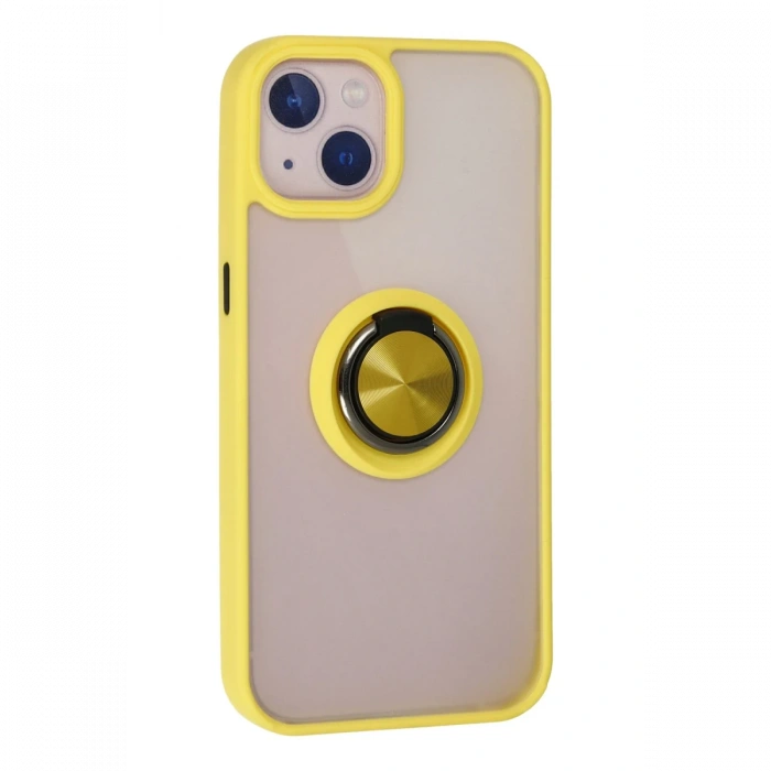 Newface iPhone 13 Kılıf Montreal Yüzüklü Silikon Kapak