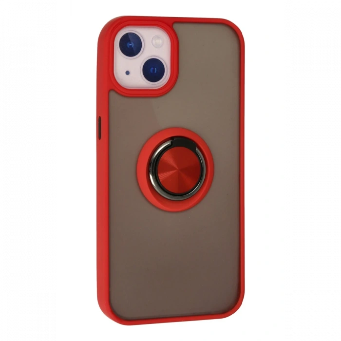 Newface iPhone 13 Kılıf Montreal Yüzüklü Silikon Kapak
